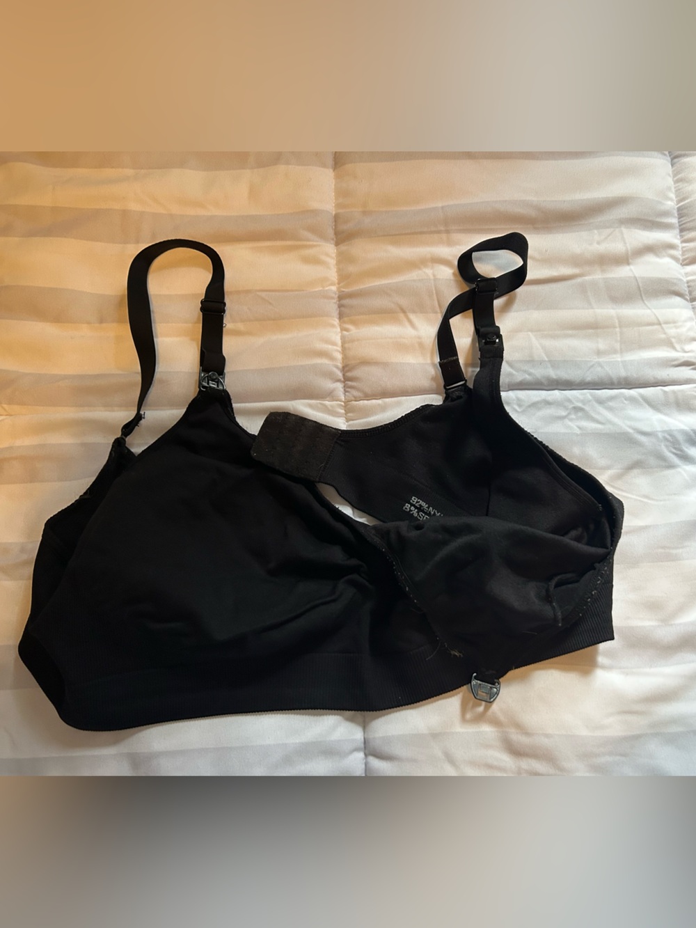 Black Wireless NURSING Bra